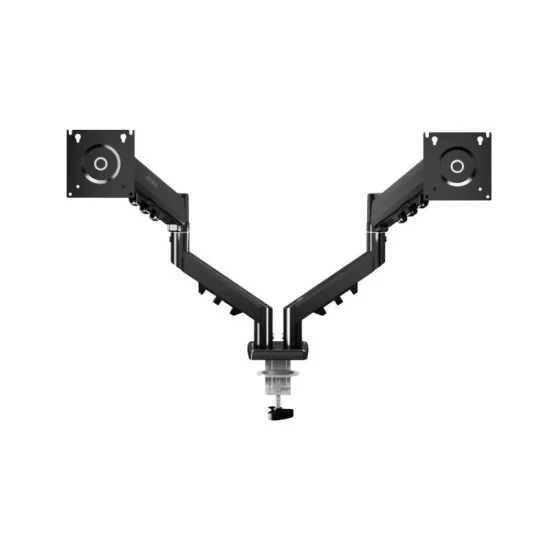 Pawa Double Gas Spring Computer Arm With 360 Rotation - Black
